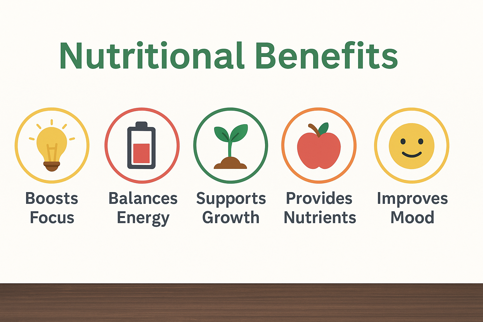 Infographic showing the nutritional benefits of each breakfast